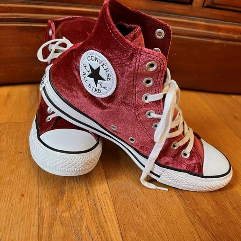 Red Velvet Converse Hightops